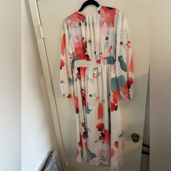 NWOT Boho Maxi Floral Dress L - Picture 9 of 11